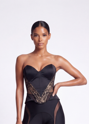Heart Corset. Black