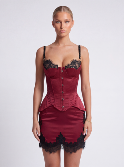 Love Mini Skirt. Cherry Red