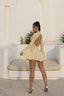 Elara Lace Dress. Yellow
