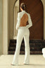 Luminary Elegance Cut-Out Jumpsuit. Ivory