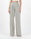 Linen Trousers with Pleats. Olive Green