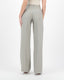 Linen Trousers with Pleats. Olive Green