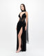 Aphrodite Silk Gown. Black