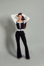 Gabrielle Lace-Up. Black Pants
