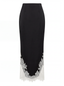 Love Maxi Skirt. Black. White Lace