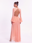 Amalfi Dress in Peach - Bendita Boutique Dubai, back view showing open back