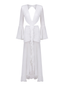 Amalfi Dress in White - Bendita Boutique Dubai, flat lay, front