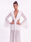 Amalfi Dress in White - Bendita Boutique Dubai, front view, close-up
