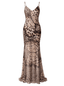 Butterfly Viscose Dress in leopard print - Bendita Boutique Dubai, flat lay, front