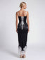 Love Maxi Skirt. Black. White Lace