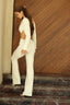 Luminary Elegance Cut-Out Jumpsuit. Ivory