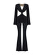 Vivienne Cut-Out Jumpsuit. Crystal Black