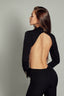 Luminary Elegance Cut-Out Jumpsuit. Black