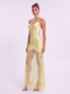 Elise Lace Dress in Yellow - Bendita Boutique Dubai, side view