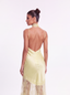 Elise Lace Dress in Yellow - Bendita Boutique Dubai, back view showing open back