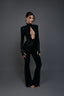 Valentina Metallic Jumpsuit. Black