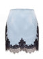 Love Mini Skirt. Ice Blue - Black Lace