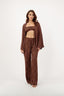 Kimono Jacquard Set. Chocolate Brown