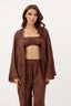 Kimono Jacquard Set. Chocolate Brown