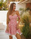 Amanda Red Lace Mini Dress