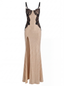 Miracle Crystal Dress. Nude with Black French Lace