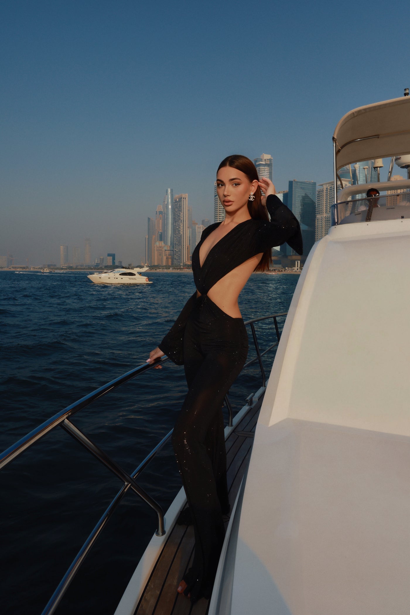 Vivienne Cut-Out Jumpsuit. Crystal Black 1