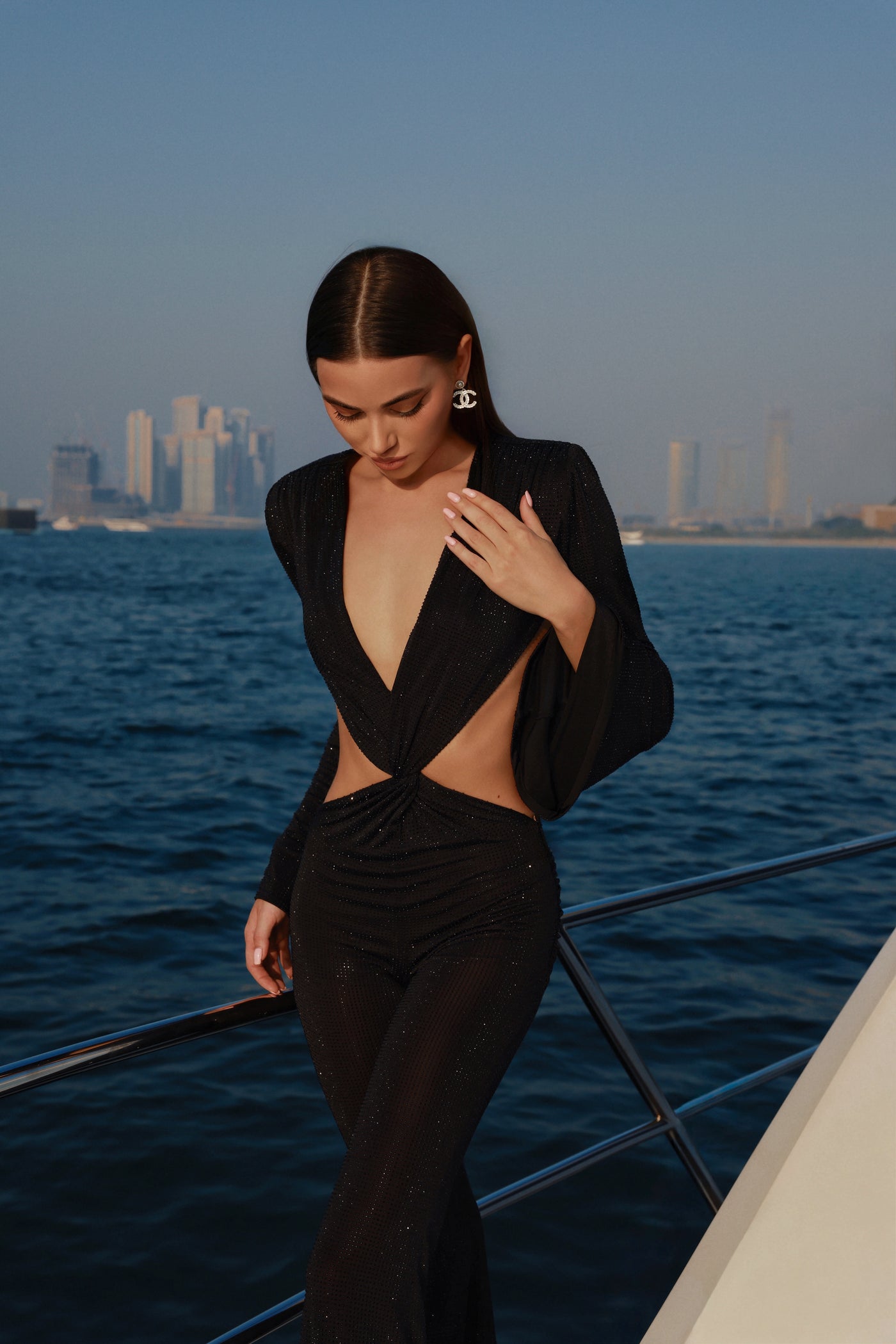 Vivienne Cut-Out Jumpsuit. Crystal Black 2