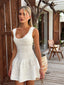 Knitted Mini Dress. Ivory