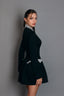 Ariana Tuxedo Dress. Black