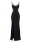 Miracle Crystal Dress. Black with Black French Lace