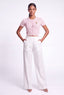 Knitted Cropped Cardigan. Dusty Pink