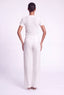 Knitted Cropped Cardigan. White