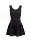 Knitted Mini Dress. Black