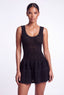 Knitted Mini Dress. Black