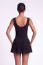 Knitted Mini Dress. Black