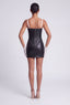 Leather Lace Dress. Black