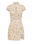 Lotus Dress in Yellow - Bendita Boutique Dubai, flat lay, front, showing bows and cut-outs