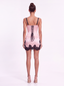 Love Corset. Baby Pink with Black Lace