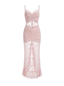 Maris Lace Gown in Pink - Bendita Boutique Dubai, flat lay, front