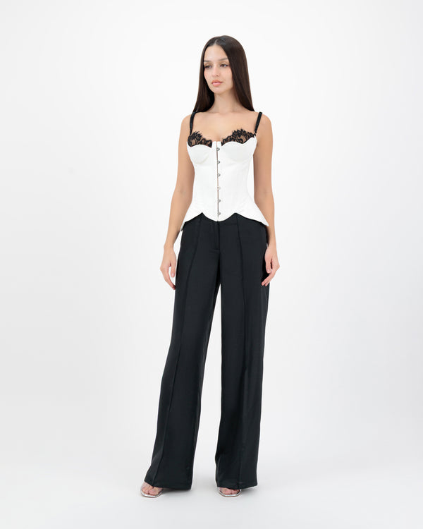 Satin Noir Trouser