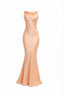 Knot Slip Dress. Peach