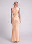 Knot Slip Dress. Peach