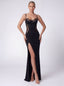 Miracle Crystal Dress. Black with Black French Lace
