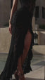Maris Lace Gown. Black